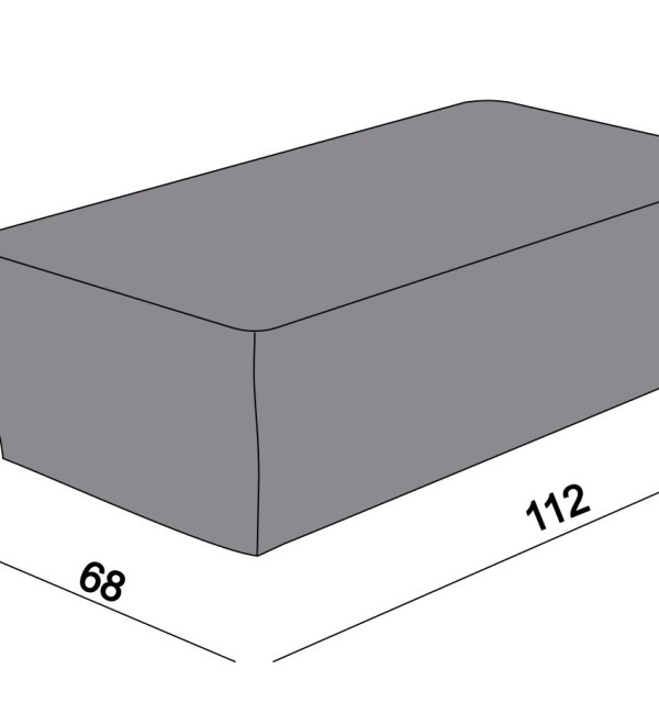 Защитный чехол на журнальный столик Капучино, 110×66×34 см, темно-серый