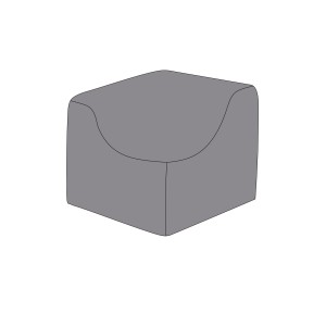 Защитный чехол на модуль Лунго угловой 86×86×65 см, цвет темно-серый