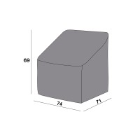 Защитный чехол на кресло Канны 71×74×69 см, цвет серый