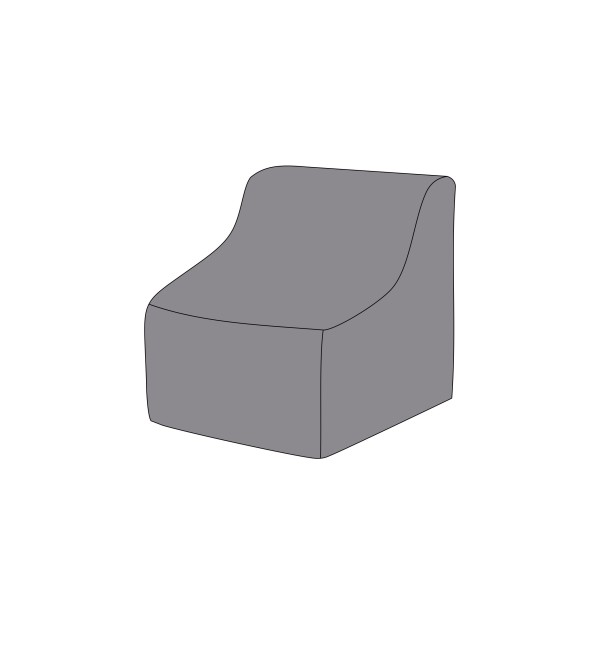 Защитный чехол на модуль Лунго прямой 74×86×65 см, цвет темно-серый