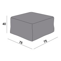 Защитный чехол на журнальный столик/оттоманку Лунго, 74×74×38 см, темно-серый