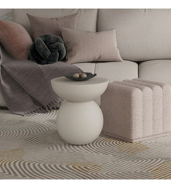 Приставной столик WABI SABI, MOD INTERIORS (белый, бежевый, арт. MDI.ST.WS.23)