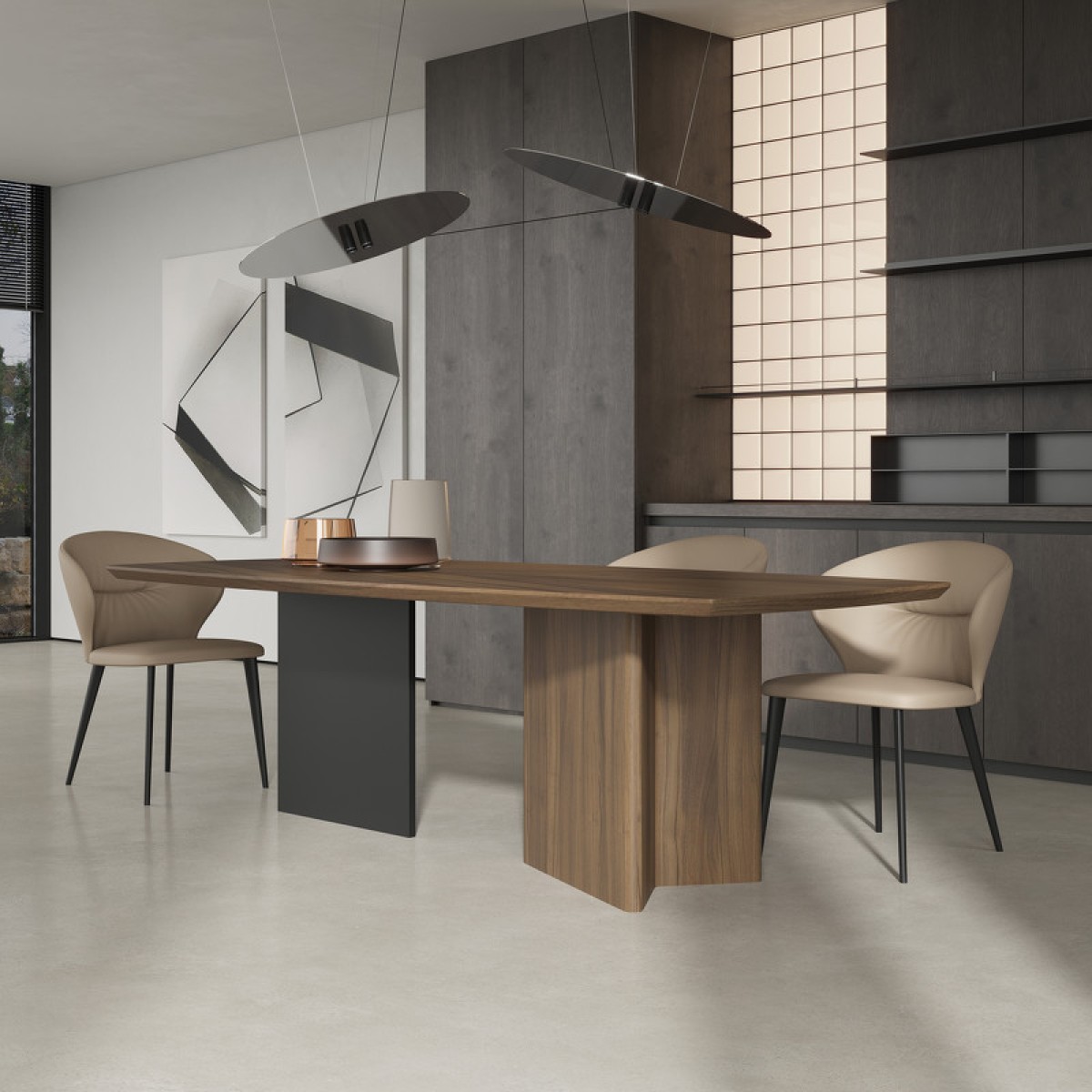 Обеденный стол MIRAMAR, MOD INTERIORS (чёрный, дерево, арт. MDI.DT.MRM.81)