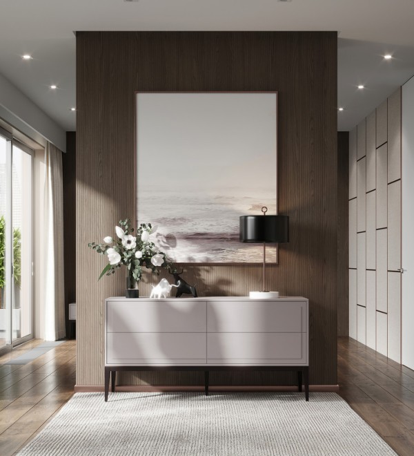 Комод MARBELLA, MOD INTERIORS (серый, бежевый, дерево)