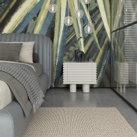 Прикроватная тумбочка WABI SABI, MOD INTERIORS (белый, бежевый)