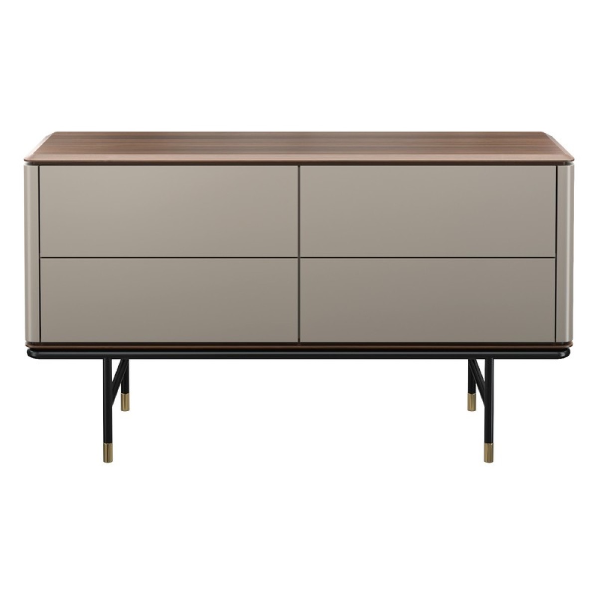 Комод ALTEA, MOD INTERIORS (бежевый, чёрный, золотой, дерево)
