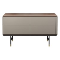 Комод ALTEA, MOD INTERIORS (бежевый, чёрный, золотой, дерево)
