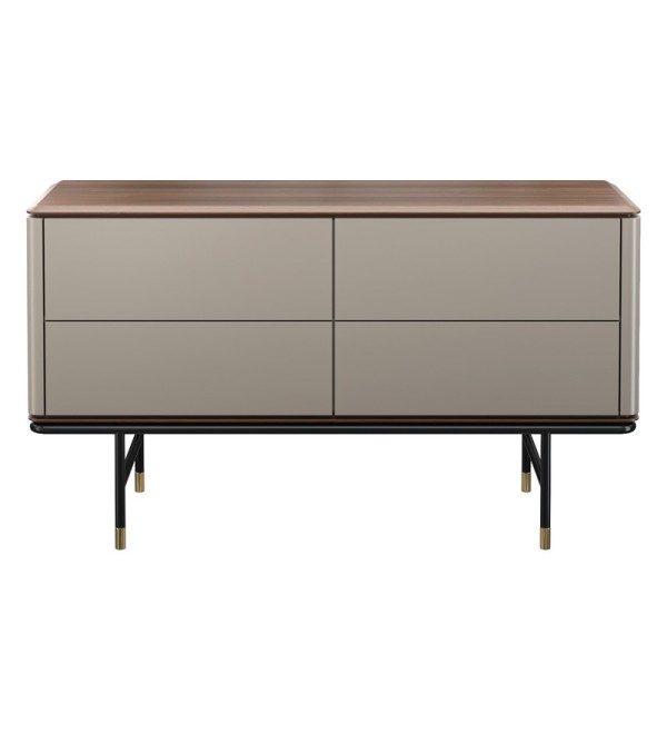 Комод ALTEA, MOD INTERIORS (бежевый, чёрный, золотой, дерево)