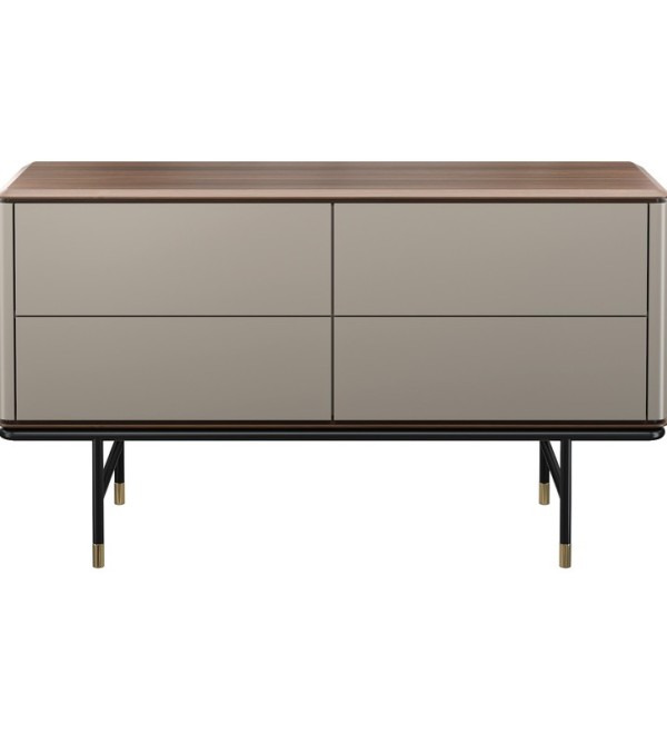 Комод ALTEA, MOD INTERIORS (бежевый, чёрный, золотой, дерево)