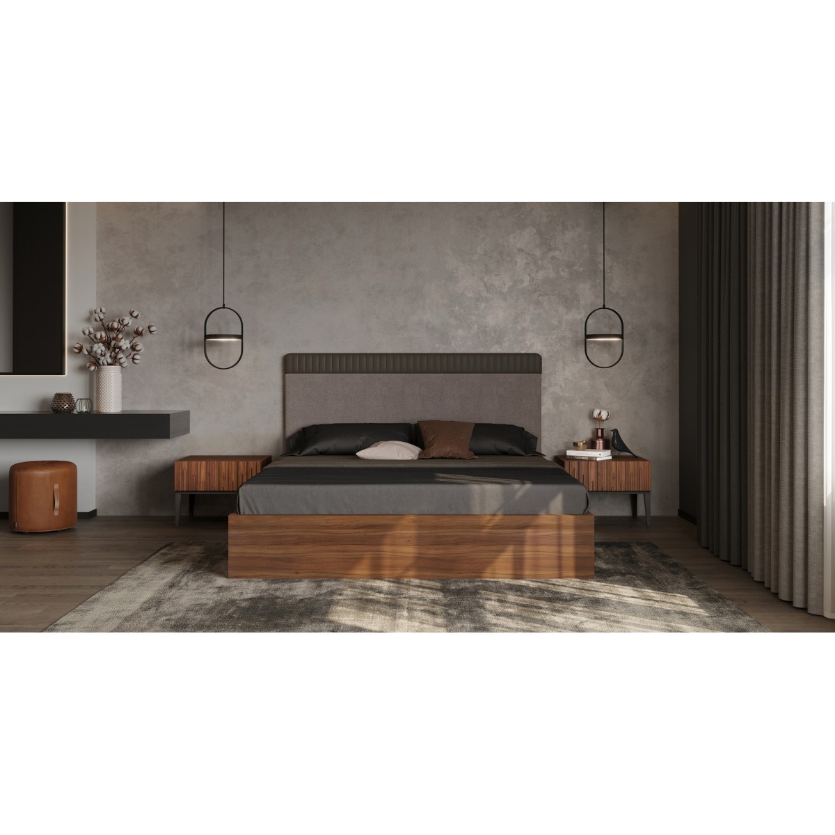 Кровать с подъемным механизмом MENORCA, MOD INTERIORS (дерево, арт. MDI.BD.MN.2)