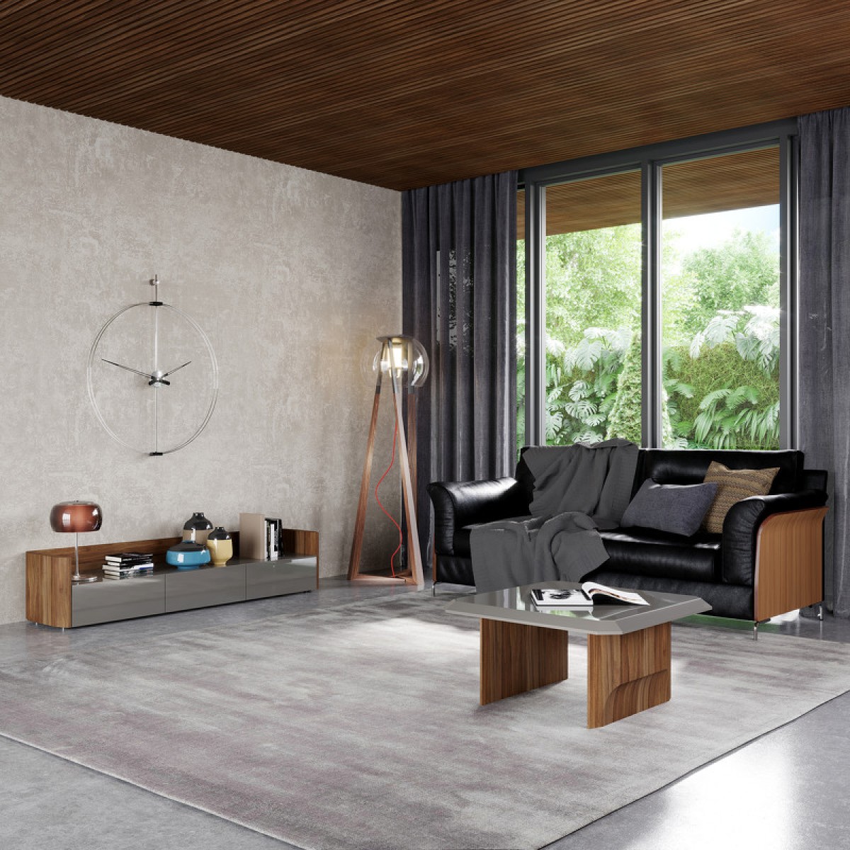 Тумба под TV AVILA, MOD INTERIORS (серый, дерево)