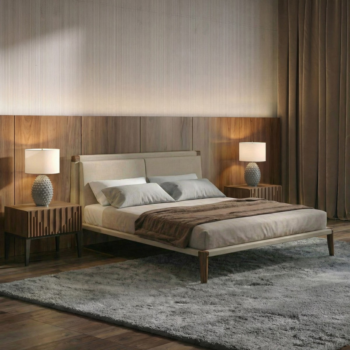 Кровать с решеткой MENORCA, MOD INTERIORS (дерево, арт. MDI.BD.AV.2)