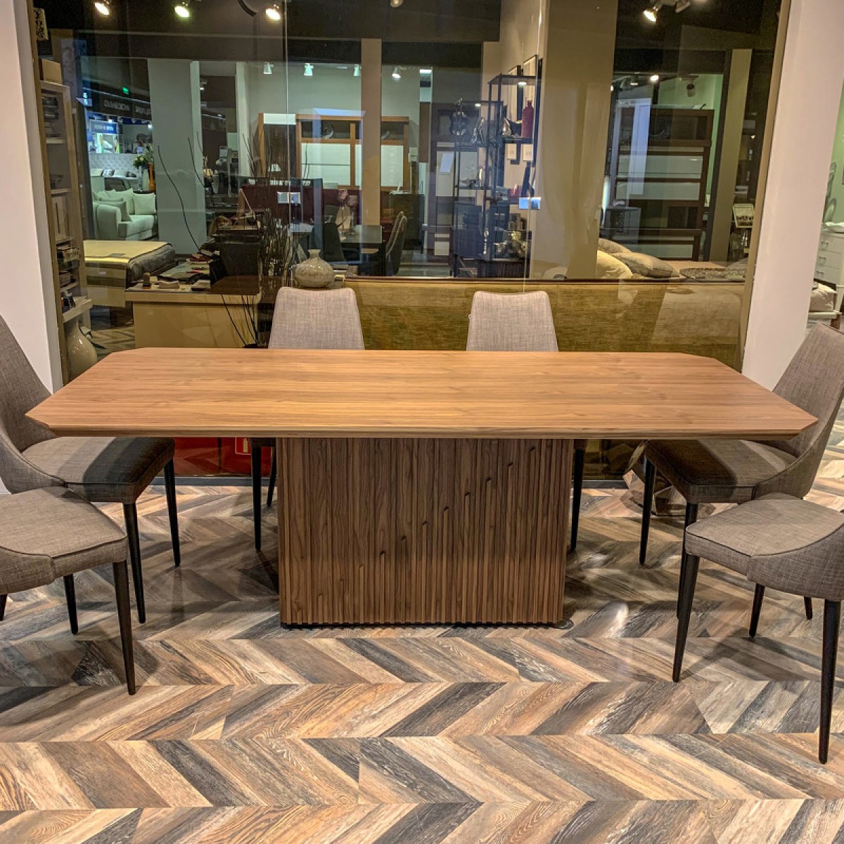 Обеденный стол MENORCA, MOD INTERIORS (серый, дерево, арт. MDI.DT.MN.34)