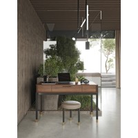 Туалетный столик BENISSA, MOD INTERIORS (чёрный, золотой, дерево)