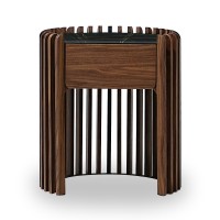 Прикроватная тумбочка TISHINA by Sergey Tregubov, MOD INTERIORS (чёрный, дерево)