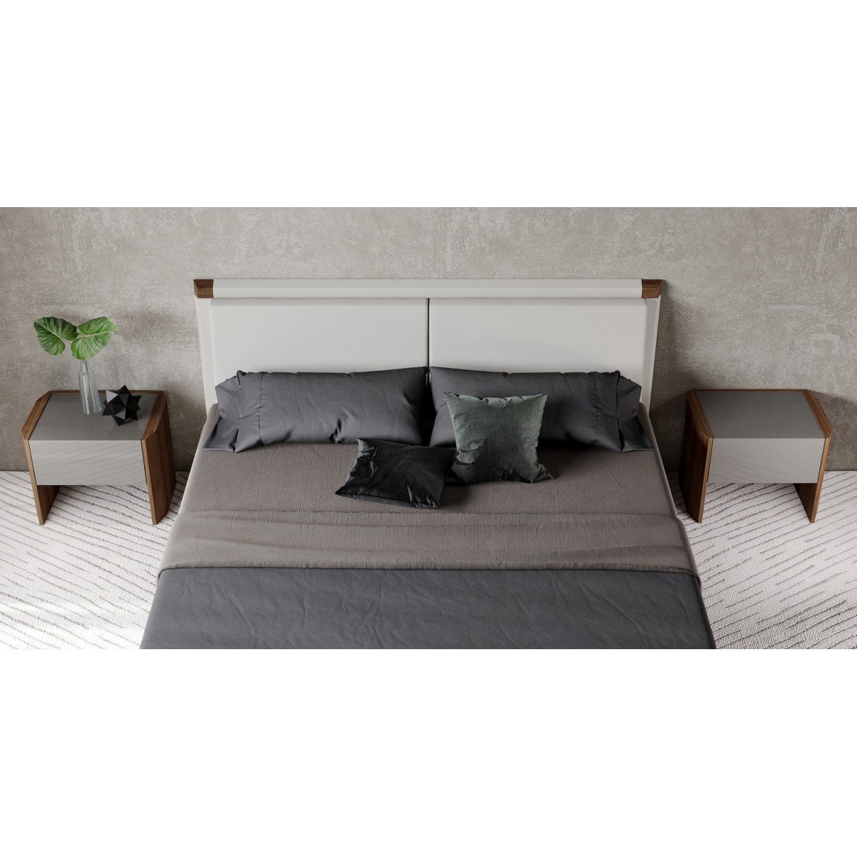 Прикроватная тумбочка AVILA, MOD INTERIORS (серый, дерево, арт. MDI.BST.AV.6)
