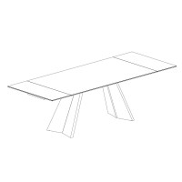 Обеденный стол раздвижной TOLEDO, MOD INTERIORS (чёрный, серебристый, арт. MDI.DT.TOL.14)