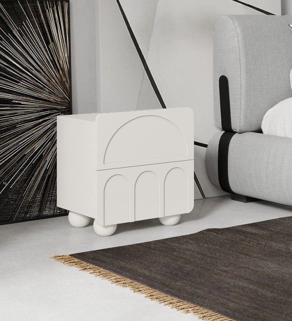 Прикроватная тумбочка WABI SABI, MOD INTERIORS (белый, бежевый, арт. MDI.BST.WS.30)