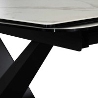 Обеденный стол раздвижной TOLEDO, MOD INTERIORS (чёрный, серебристый, арт. MDI.DT.TOL.28)