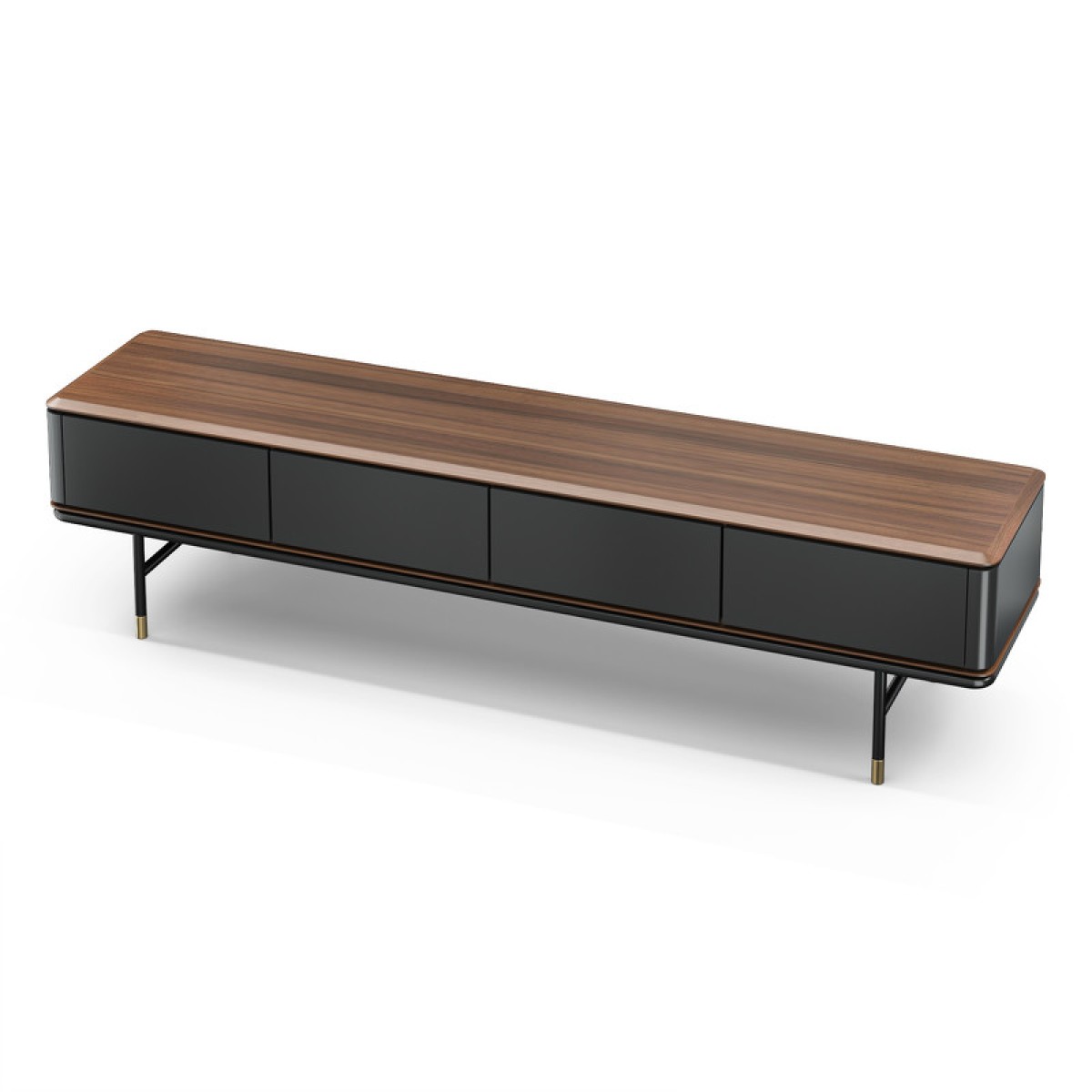 Тумба под TV ALTEA, MOD INTERIORS (серый, чёрный, дерево)