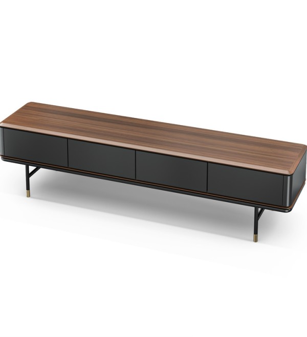 Тумба под TV ALTEA, MOD INTERIORS (серый, чёрный, дерево)