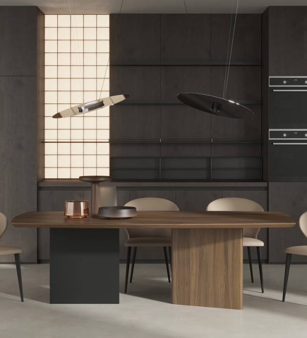 Обеденный стол MIRAMAR, MOD INTERIORS (чёрный, дерево)