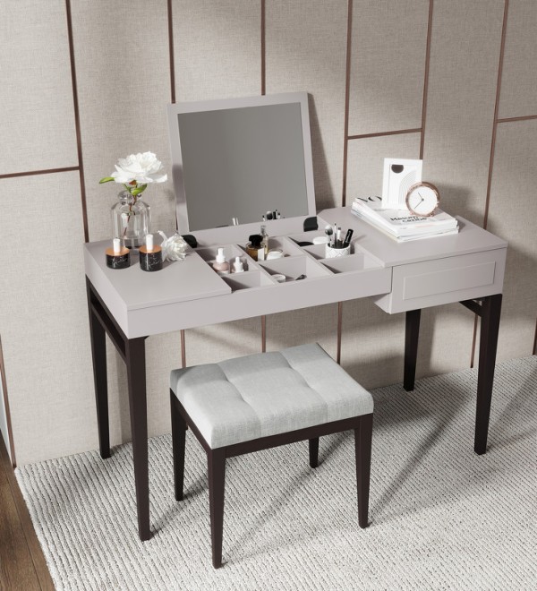 Пуфик MARBELLA, MOD INTERIORS (серый, дерево)