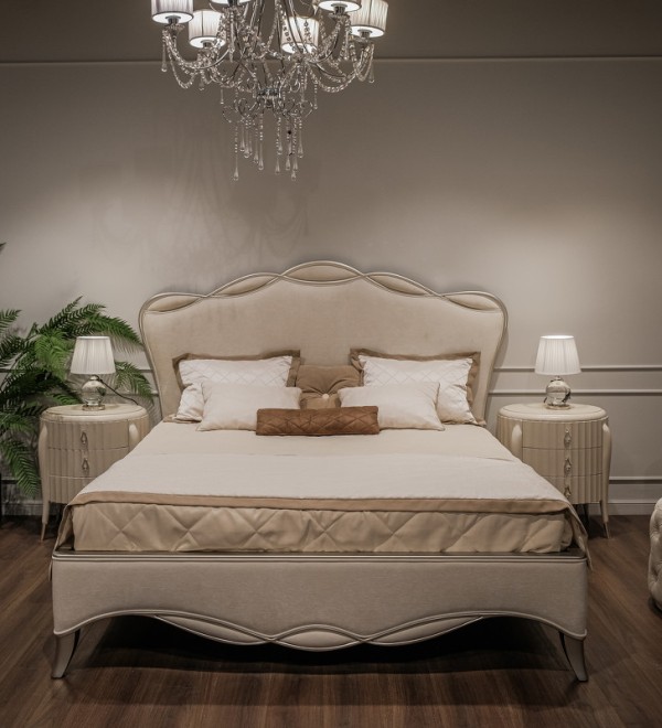 Кровать с решеткой RIMINI, FRATELLI BARRI (серебристый, арт. FB.BD.RIM.755)