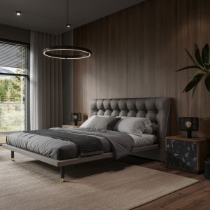 Кровать с решеткой ALTEA, MOD INTERIORS (чёрный, золотой)