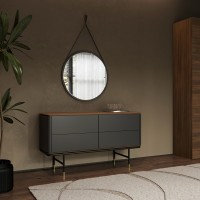 Комод ALTEA, MOD INTERIORS (серый, чёрный, дерево)
