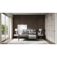 Кровать с решеткой MARBELLA, MOD INTERIORS (серый, дерево)
