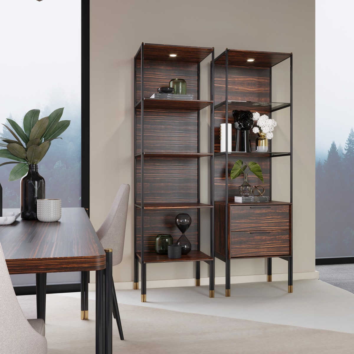 Витрина BENISSA, MOD INTERIORS (чёрный)
