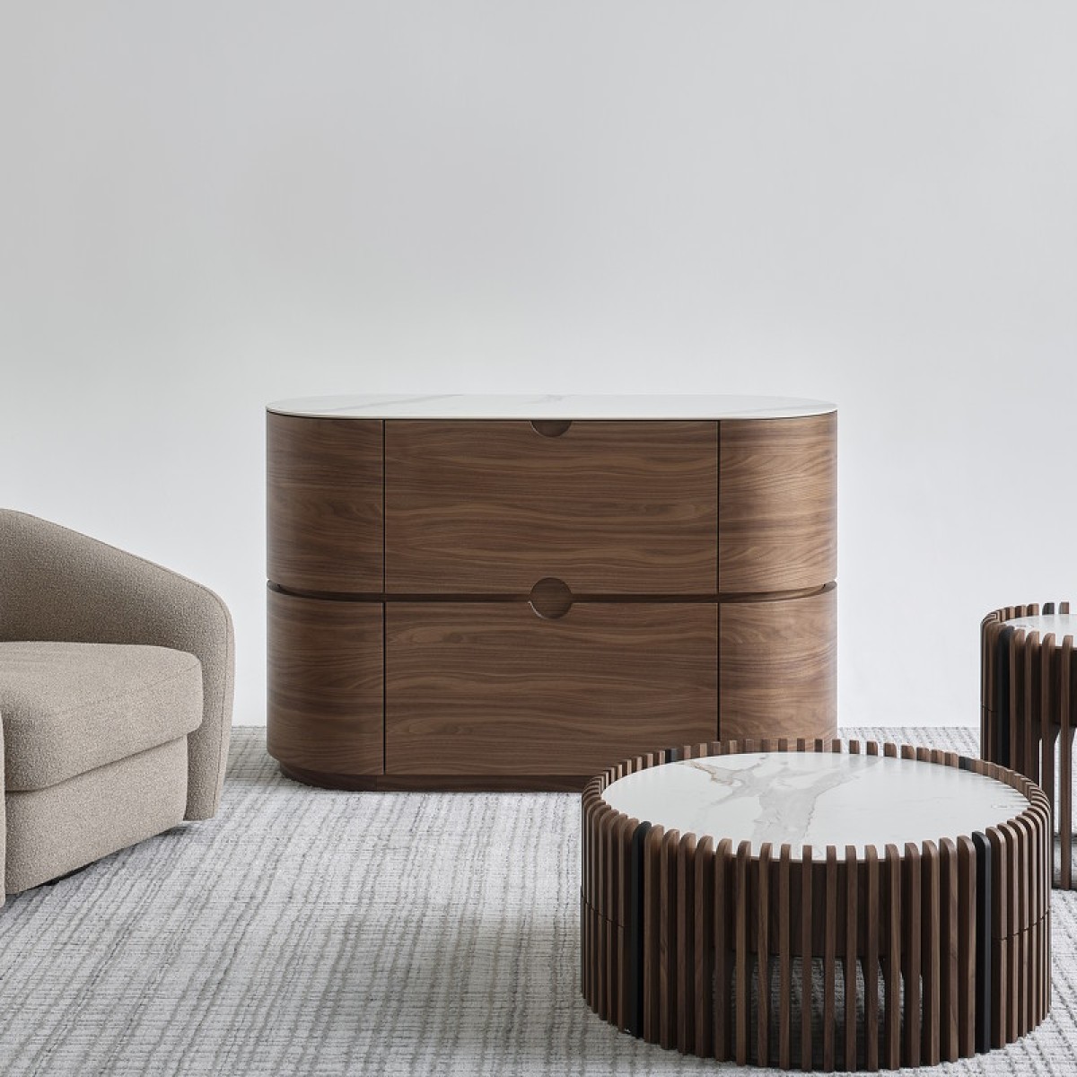 Комод TISHINA by Sergey Tregubov, MOD INTERIORS (белый, дерево)