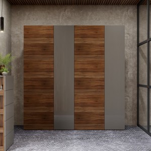 Гардероб AVILA, MOD INTERIORS (серый, дерево)