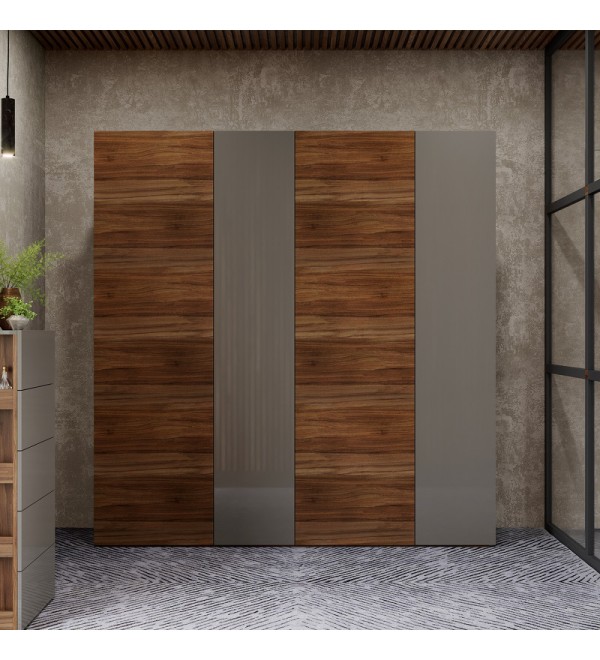 Гардероб AVILA, MOD INTERIORS (серый, дерево)