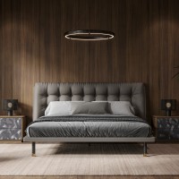 Кровать с решеткой ALTEA, MOD INTERIORS (чёрный, золотой)