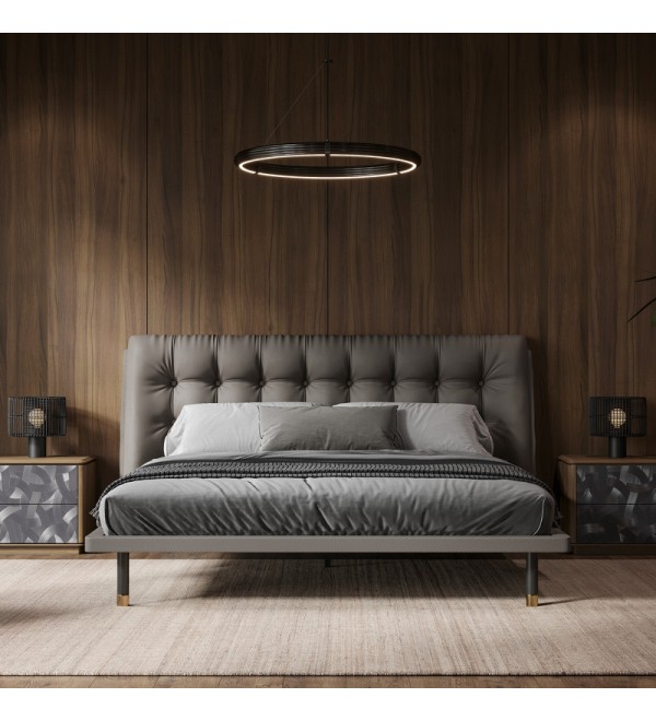 Кровать с решеткой ALTEA, MOD INTERIORS (чёрный, золотой)