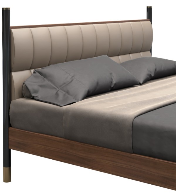 Кровать с решеткой BENISSA, MOD INTERIORS (чёрный, золотой, дерево, арт. MDI.BD.BS.54)