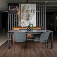 Обеденный стол раздвижной TOLEDO, MOD INTERIORS (чёрный, серебристый, арт. MDI.DT.TOL.5)