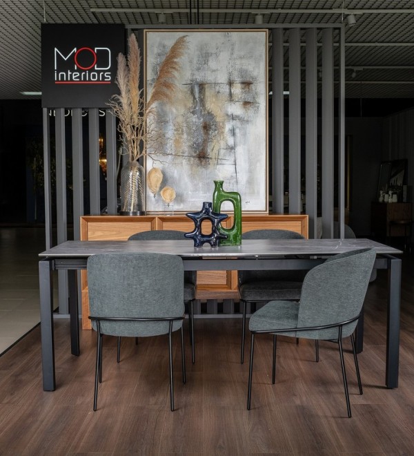 Обеденный стол раздвижной TOLEDO, MOD INTERIORS (чёрный, серебристый, арт. MDI.DT.TOL.5)