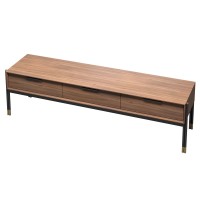 Тумба под TV BENISSA, MOD INTERIORS (чёрный, золотой, дерево)