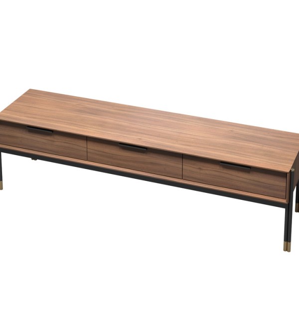 Тумба под TV BENISSA, MOD INTERIORS (чёрный, золотой, дерево)