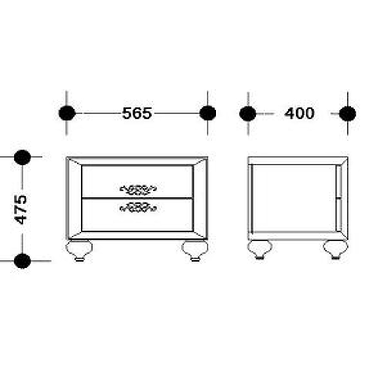 Прикроватная тумбочка PALERMO, FRATELLI BARRI