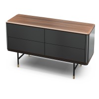 Комод ALTEA, MOD INTERIORS (серый, чёрный, дерево)