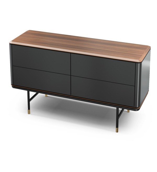Комод ALTEA, MOD INTERIORS (серый, чёрный, дерево)