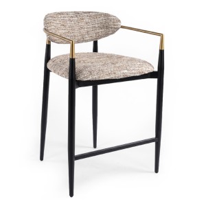 Полубарный стул CHAIRS, FRATELLI BARRI (чёрный, золотой)