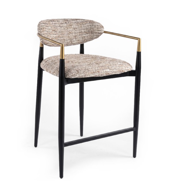 Полубарный стул CHAIRS, FRATELLI BARRI (чёрный, золотой)