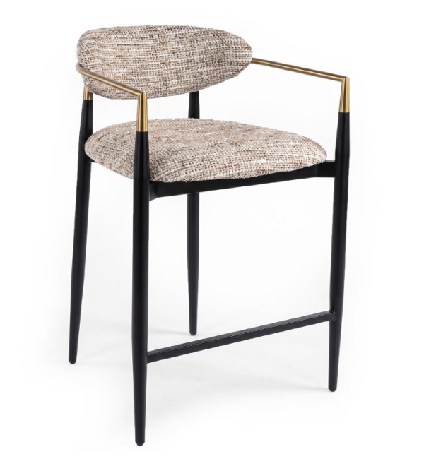 Полубарный стул CHAIRS, FRATELLI BARRI (чёрный, золотой)