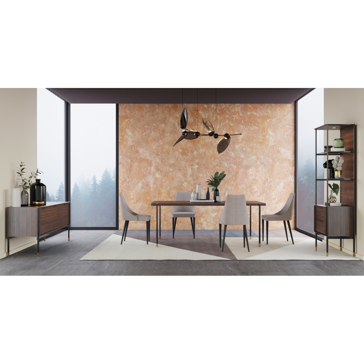 Витрина BENISSA, MOD INTERIORS (чёрный)
