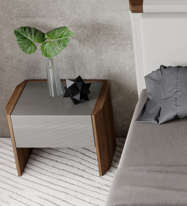 Прикроватная тумбочка AVILA, MOD INTERIORS (серый, дерево, арт. MDI.BST.AV.6)